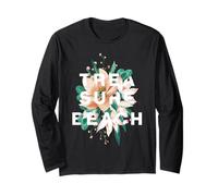Treasure Beach Floral Design Isole Gili Fiore giamaicano Maglia a Manica