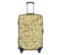 Treasure Maze - Copertura protettiva per trolley e valigie, antigraffio, 45-81 cm, adatta per viaggi, viaggi di lavoro, bianco, M