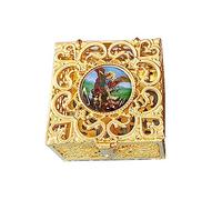 Treasure Storage Boys Box Box Retro Gold Foil Candy Necklace Oreger Contenitore Matrimonio Decorazioni Gioielli Metallici Cavi Decorazioni Cristiane