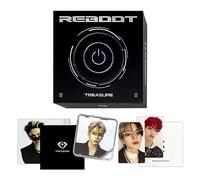 TREASURE - TREASURE - 2ND FULL ALBUM [REBOOT] (KIT ALUM Ver.) Package Box + KiT + Title Card + Photocard Set + Selfie Photocards + Manual Paper + 5 Extra Photocards