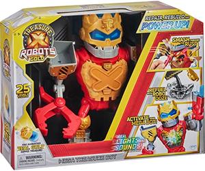 TREASURE X Robot Gold-Mega Treasure Bot con luci e Suoni Reali. Riparare, ricostruire e Accendere 25 Livelli di Avventura, Trova Il Tesoro immerso in Oro Reale garantito, 41681