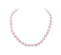 Treasurebay - Collana con pietre preziose naturali da 10 mm, realizzata a mano, da donna, Gemma, Agata, ametista, avventurina, quarzo rosa