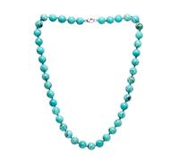 TreasureBay FAB collana di turchese della pietra preziosa con perline in metallo argento con fascino goccia penndant - presentato in una bella confezione regalo di gioielli