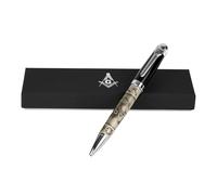 TreasureGurus Blue Lodge - Set regalo con penna a sfera massonica
