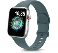 TreasureMax Cinturino sportivo compatibile con cinturini Apple Watch da donna da 41 mm, 40 mm, 38 mm, 42 mm, 44 mm, 46 mm, 45 mm, 49 mm, verde lago, cinturino impermeabile in morbido silicone per