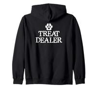 Treat Dealer Dog Lover Mom I'm My Dogs Treat Dealer Cat Dad Felpa con Cappuccio