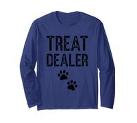 Treat Dealer Paw Prints Pet Lover divertente testo Maglia a Manica