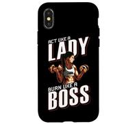 Treat yourself like a lady, burn like a boss Custodia per iPhone X/XS