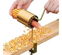 Trebbiatrice per Mais a Manovella, Attrezzo per Spogliarellista per Pannocchie di Mais con Comoda Impugnatura in Legno Peeling Efficiente Serraggio Fermo Estrattore per Mais Secco Manuale