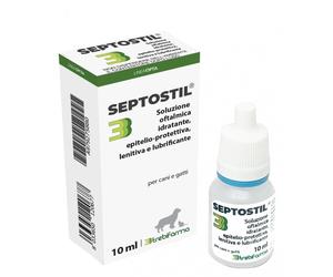 Trebifarma SEPTOSTIL SOLUZIONE OFTALMICA IDRATANTE EPITELIO PROTETTIVA LENITIVA LUBRIFICANTE PER CANI E GATTI 10 ML