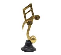Treble Clef Music Note Sculpture - Ornamenti d'oro Resin Simbolo musicale Nota Figurina con ampia base, decorazione del desktop statue a simbolo musicale, decorazioni moderne accenti per la casa per g