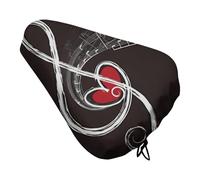 Treble Love and Music - Coprisella per bicicletta, impermeabile, antipolvere, morbido, con coulisse, per uomini e donne