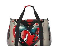 Treble Love and Music Print Ample Space Travel Duffle Bag Carry On Tote 50 x 33 x 25,9 cm elegante tote per palestra