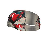 Treble Love And Music Print Sport Fascia per il sudore per morbida fascia Elasitc fasce per capelli unisex all'aperto