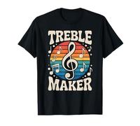 Treble Maker - Gioco di Parole con Musica Divertente, Design retrò Maglietta
