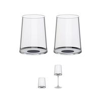 Trebonn SplitGlass Bicchieri Modulari Magnetici (Set 2) - Da Bicchiere a Calice in 1 Click - Salvaspazio, Lavabili in Lavastoviglie