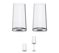 Trebonn SplitGlass Bicchieri Modulari Magnetici (Set 2) - Da Bicchiere a Calice in 1 Click - Salvaspazio, Lavabili in Lavastoviglie