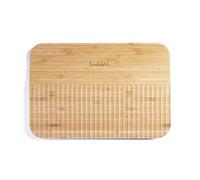 Trebonn - Wave Chop & Slide, Tagliere in bambù con Pattern Guida-Taglio E Canale Raccolta Cibo, con Fondo Antiscivolo (30x20 cm)