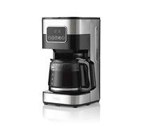 Trebs 24100 - Macchina da caffè con filtro per 12 tazze con capacità di 1,5 l, programmabile, spegnimento automatico, antigoccia, display a LED, design in acciaio INOX, colore: nero