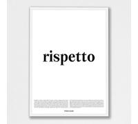 Treccani Emporium Poster - Rispetto 30X40 Linea Definizione