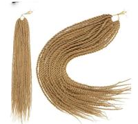 Trecce all'uncinetto da 24 pollici, sottili, per donne, estensioni per capelli sintetici con trecce blu sfumate per tutti i giorni, 27-24 pollici, 30 fili