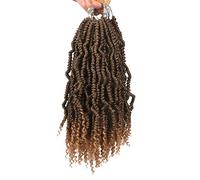 Trecce all'uncinetto intrecciate da 14 pollici Estensioni dei capelli intrecciate a bomba sintetica marrone bordeaux 24 radici/pz-T1B/27,14 pollici,France,7Pcs/Lot