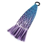 Trecce colorate estensioni dei capelli con bande coda di cavallo estensione dei capelli per ragazze accessori per capelli colorati extension per capelli morbide pratiche
