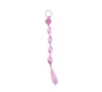 Trecce colorate per bambini, 42 cm, 2 pezzi, accessori per capelli con anelli e fasce per capelli (rosa)