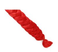 Trecce Jumbo a specchio, capelli sintetici biondi e blu, estensione per trecce, capelli rosa, trecce, 82 pollici, 165 g/confezione, rosso, 82 pollici, 1 pezzo/lotto