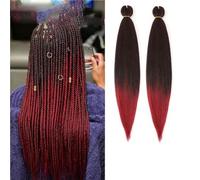 Trecce Jumbo Corte Capelli 12/16/20/26 Pollici Lisci Pre-Stregato Treccia Extension Capelli Sintetici Morbidi per Bambini 3/6 PCS-T1B-BG-12INCHES-3 Pezzi/Lotto