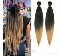 Trecce Jumbo Estensioni dei capelli Treccia pre allungata Texture Capelli sintetici afro Acqua calda Set 12/16/26/30/36 pollici-T1B/27-20 pollici-CINA-6 pezzi/lotto