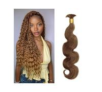 Trecce per capelli Body Wave Bulk Hair for intrecciare #2 ciocche di capelli vergini brasiliani castano scuro, 50 g/1 ciocca Extension per dreadlock(16inches)