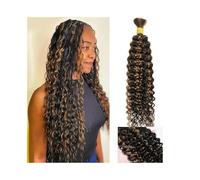 Trecce per capelli Capelli Boho for intrecciare P1B/30 Highlight 1 fascio/50g Jerry Curly Bulk Human Braiding Hair Extension per dreadlock(24inches)