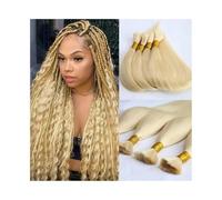 Trecce per capelli Capelli umani biondi sfusi for intrecciare senza trama, estensioni for capelli Remy lisci e setosi Extension per capelli(20 20 inch)