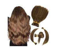 Trecce per capelli Extension for capelli umani all'ingrosso for intrecciare, castano scuro, lisci e setosi, all'uncinetto, 6# Extension per dreadlock(18 Inch)