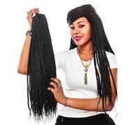 Trecce sintetiche all'uncinetto, 3 pezzi/lotto, pre-loop, extension per capelli, intrecciate, senza nodi (61 cm, 27 #)