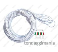 TRECCIA CORDA ELASTICA IN POLIETILENE ØMM 8 MT 25 Bianca Per teli teloni nautica