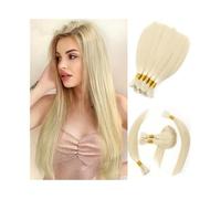 Treccia di capelli, Extension for capelli umani intrecciati biondo chiaro senza trama, 100 g, pacchi di lisci Remy(20 Inch)