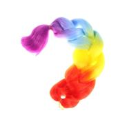 Treccia di capelli lunga estensione intrecciata con sfumatura di colore per la