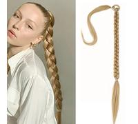 Treccia Dritta Coda di Cavallo Estensione 80cm Lunga Treccia Capelli Sintetici Morbidi per l'Intreccio Coda di Cavallo Treccia Avvolgere Estensioni dei Capelli