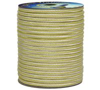 Treccia fantasia bicolore Bianco - Gialla, 10 mm - 200 mt