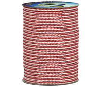 Treccia fantasia bicolore Bianco - Rossa, 10 mm - 30 mt