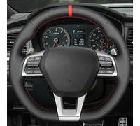 Treccia In Pelle Microfibra Nera Antiscivolo Per Hyundai Per Sonata 9 2015-2019 Coprivolante Per Auto A 3 Razze A Forma Di D(Orange)