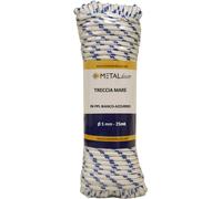 Treccia in polipropilene ø 5 mm x 25 mt bianca/azzurra