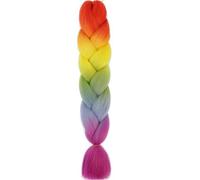 Treccia Jumbo Intrecciatura sintetica dei capelli Ombre Estensione dei capelli Jumbo per le donne Trecce fai da te Capelli Rosa Viola Giallo-E3-24 pollici-1pcs/lotto