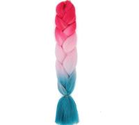 Treccia Jumbo Intrecciatura sintetica dei capelli Ombre Estensione dei capelli Jumbo per le donne Trecce fai da te Capelli Rosa Viola Giallo-C33-24 pollici-1pcs/lotto