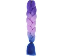 Treccia Jumbo Intrecciatura sintetica dei capelli Ombre Estensione dei capelli Jumbo per le donne Trecce fai da te Capelli Rosa Viola Giallo-C40-24 pollici-1pcs/lotto