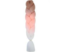 Treccia Jumbo Intrecciatura sintetica dei capelli Ombre Estensione dei capelli Jumbo per le donne Trecce fai da te Capelli Rosa Viola Giallo-C52-24 pollici-1pcs/lotto