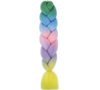 Treccia Jumbo Intrecciatura sintetica dei capelli Ombre Estensione dei capelli Jumbo per le donne Trecce fai da te Capelli Rosa Viola Giallo-E6-24 pollici-1pcs/lotto