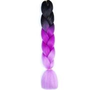 Treccia Jumbo Intrecciatura sintetica dei capelli Ombre Estensione dei capelli Jumbo per le donne Trecce fai da te Capelli Rosa Viola Giallo-C13-24 pollici-1pcs/lotto